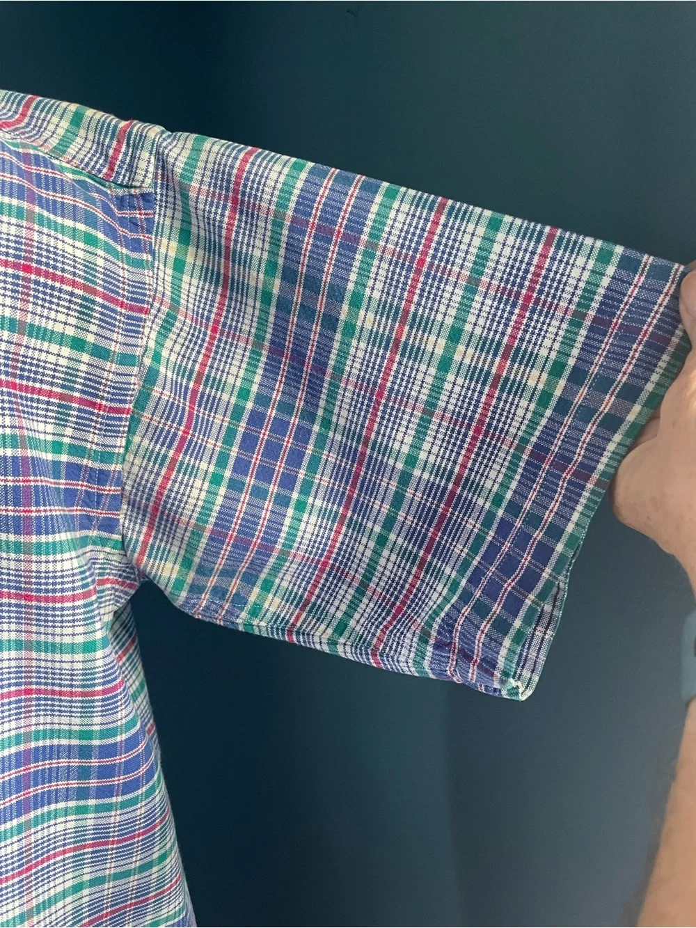 Ralph Lauren Boys Large 16/18 Short Sleeve Button Down Shirt Multi Colored Plaid